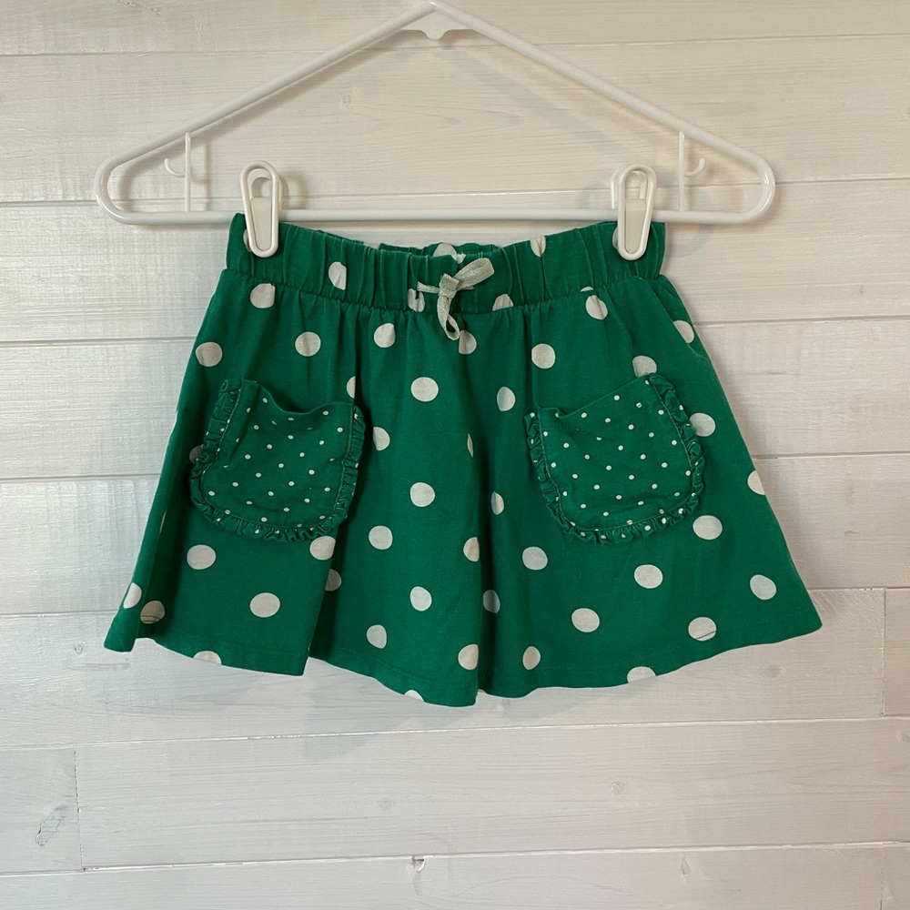 Mini Boden Green Polka Dot Skort